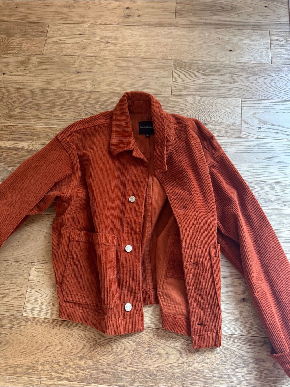 Favorite Daughter Corduroy Jacket in Rust Orange